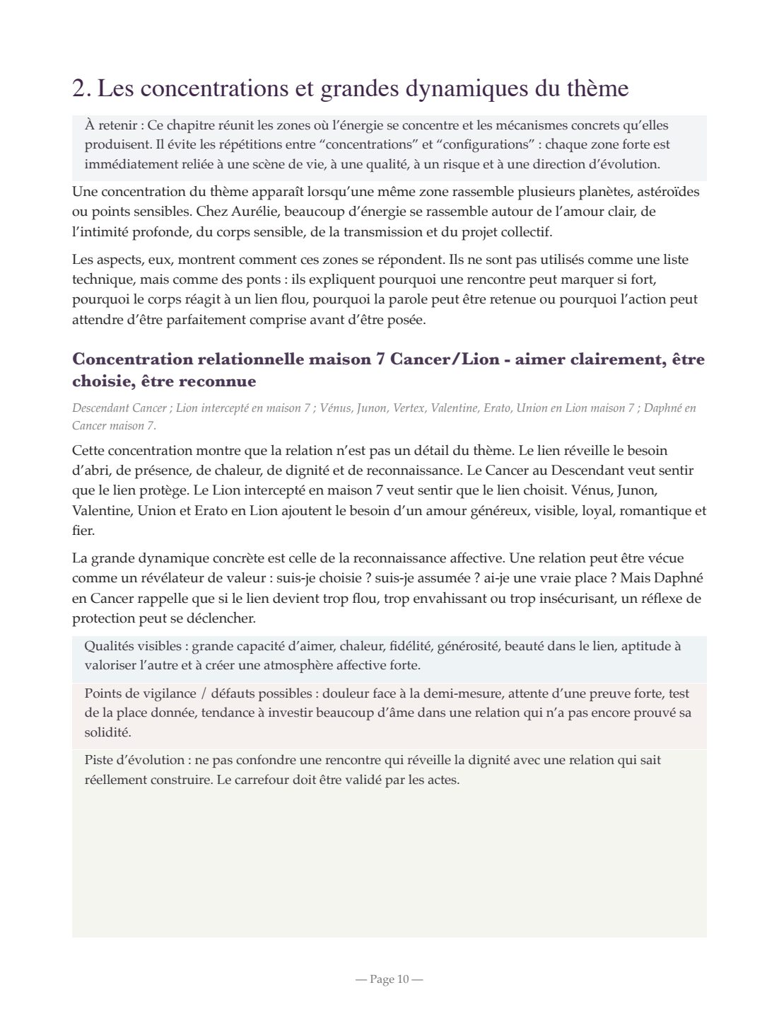 Extrait d’un thème natal — page 10